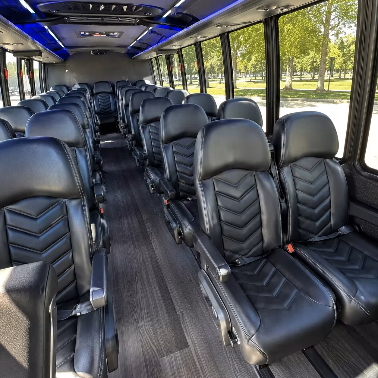 28 passenger minibus interior