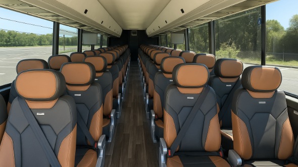 knoxville 55 passenger charter bus inside