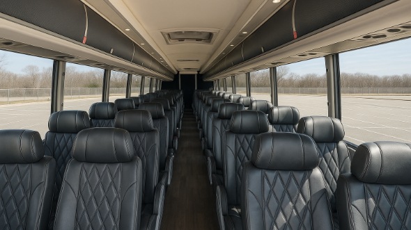 knoxville 56 passenger charter bus inside