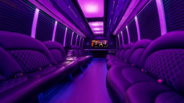party bus rental interior knoxville